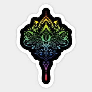 Hindu Lotus - rainbow Sticker